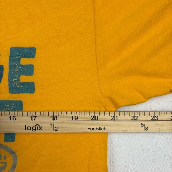 Vintage Feminist Mustard Yellow Graphic T-Shirt Women’s Large - Picture 4 of 7